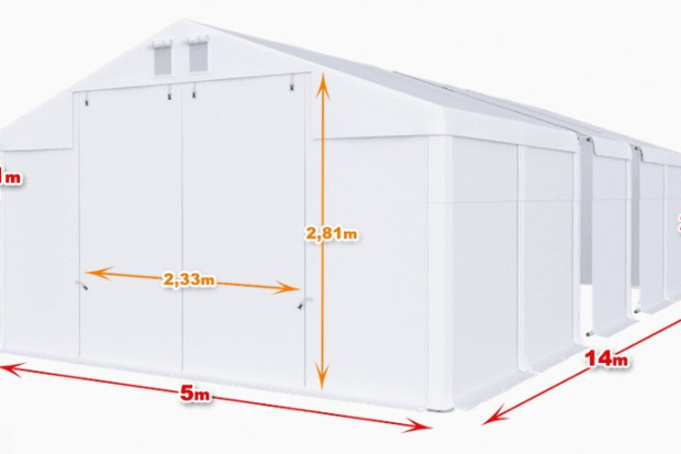 Ogłoszenie rolnicze: Całoroczna Hala namiotowa 5m × 14m × 2,5m/3,41m
