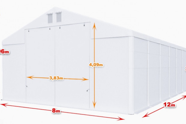 Ogłoszenie rolnicze: Całoroczna Hala namiotowa 8×12×3,54