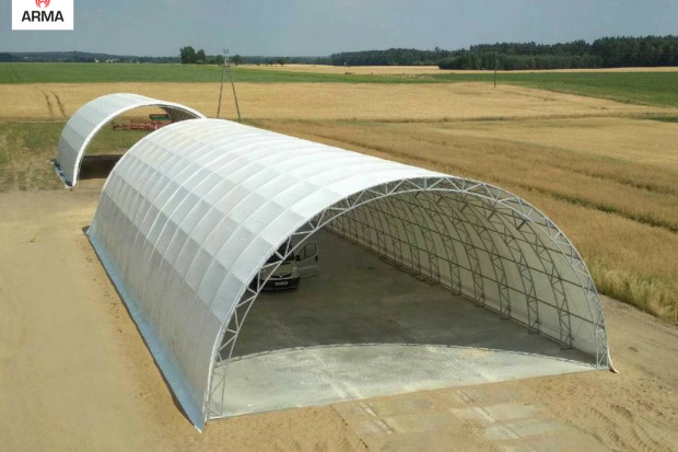 Ogłoszenie rolnicze: przechowalnia siano słoma hala tunelowa konstrukcja stalowa 12x56