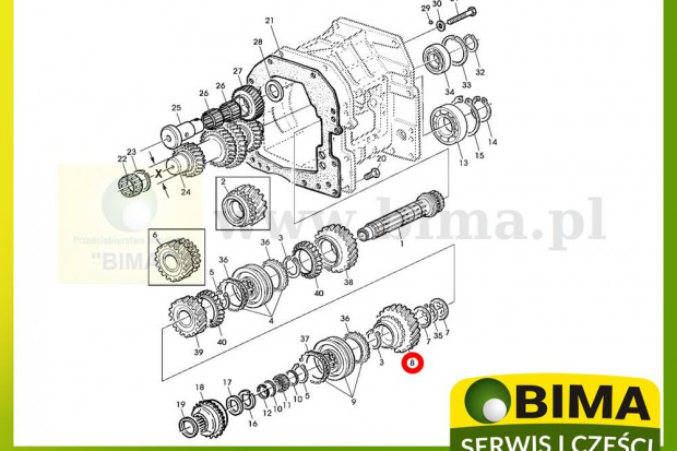 Ogłoszenie rolnicze: Koło zębate Z38 skrzyni biegów John Deere 6100,6200