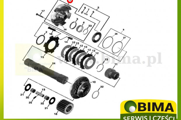 Ogłoszenie rolnicze: Piasta sprzęgła John Deere 7210,7410,7510,6800,6900