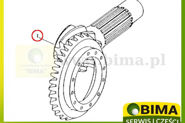 Ogłoszenie rolnicze: Wałek ataku koło talerzowe 11x41 John Deere 8300,8400