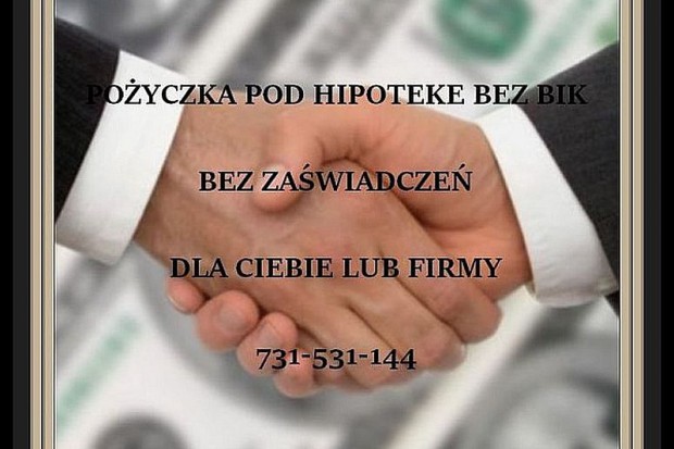 Ogłoszenie rolnicze: POZYCZKI POD ZASTAW NIERUCHOMOSCI POZABANKOWE NAWET NA 5 LAT do 10 mln