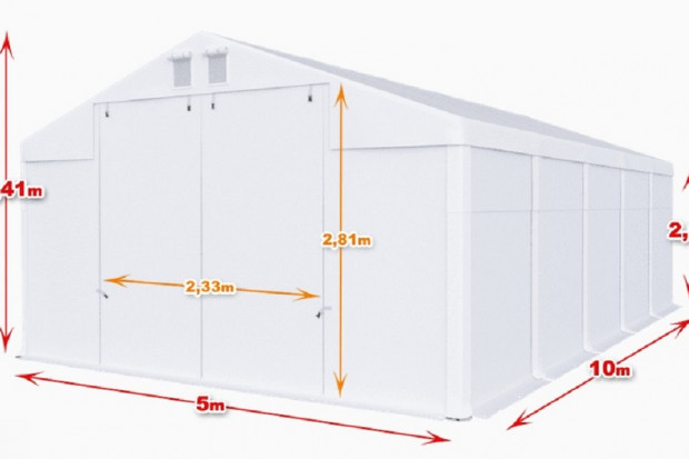 Ogłoszenie rolnicze: Całoroczna Hala namiotowa 5m × 10m × 2,5m/3,41m