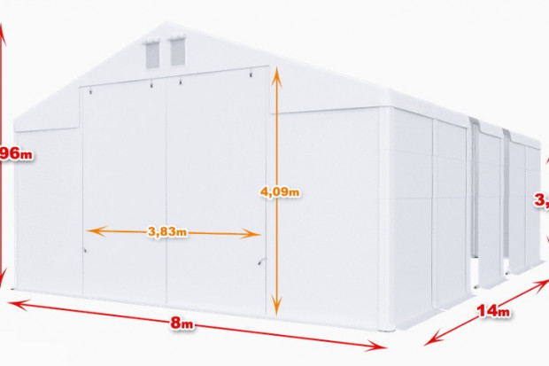 Ogłoszenie rolnicze: Całoroczna Hala namiotowa 8×14 × 3,5m