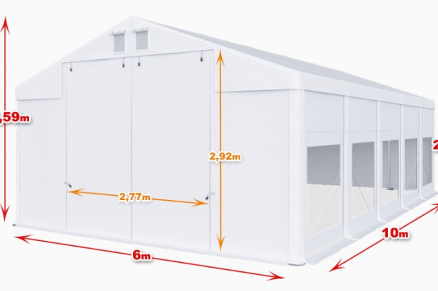 Ogłoszenie rolnicze: Całoroczna Hala namiotowa 6m × 10m × 2,5m/3,59m