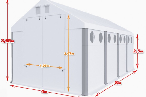 Ogłoszenie rolnicze: Całoroczna Hala namiotowa 4×8×2,5/3,65m