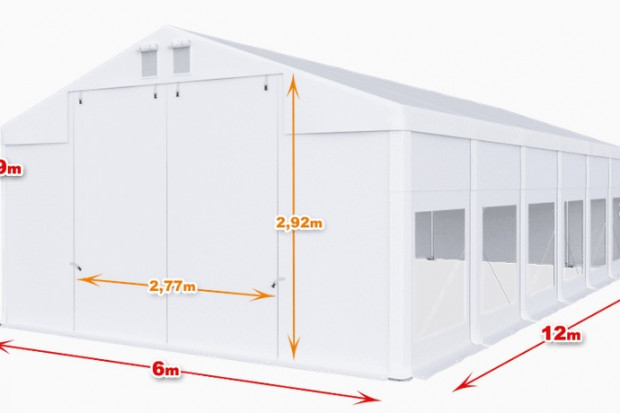 Ogłoszenie rolnicze: Całoroczna Hala namiotowa 6m × 12m × 2,5m/3,59m